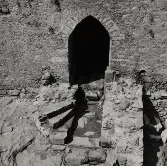 Carrick Castle.
View of ground floor entrance and staircase of tower.