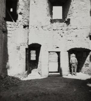Castle Stalker.
View inside castle (before restoration).