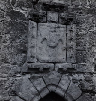 Castle Stalker.
Detail of panel above principal entrance.