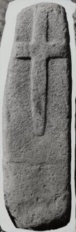 Argyll, Ballochroy, Kilmichael Burial Ground.
View of Cross-decorated stone.