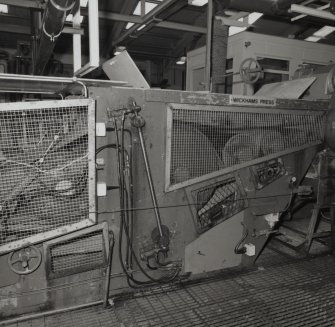 Leaching Area: View of middle portion of Wickhams Press, which dejuices Calcium Alginate prior to the leaching process