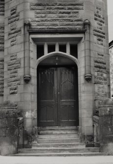 Bute, Rothesay, Bridgend Street, St Andrews R.C. Church Hall.
Detail of Entrance Door.