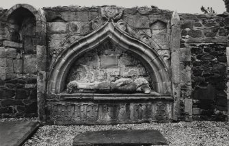 Rothesay, St Mary's Church.
General view of tomb in South Wall.