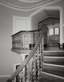 Interior, first floor landing, depressed view from north from staircase