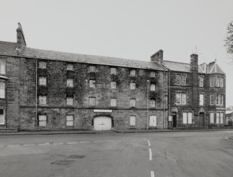 Campbeltown, Lochend Street, Lochead Distillery, No.2 Warehouse and Lochend Excise Duty Free warehouse..
General view from South-East.