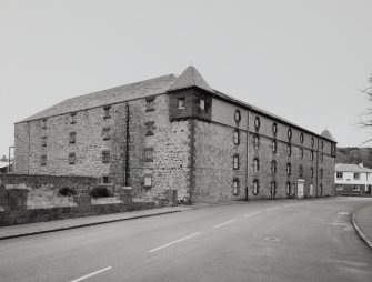 Campbeltown, Lochhead Distillery.
General view from South of bonded warehouse.