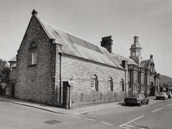 Campbeltown, Hall Street, Campbeltown Library and Museum.
General view from South.