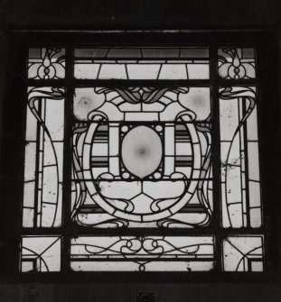 Campbeltown, Hall Street, Campbeltown Library and Museum, interior.
General view of window over porch in vestibule.