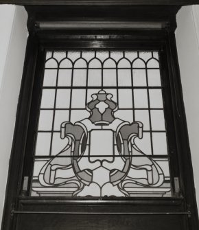 Campbeltown, Hall Street, Campbeltown Library and Museum, interior.
General view of stained-glass window in Ladies Room.