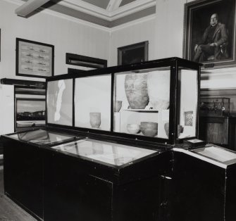 Campbeltown, Hall Street, Campbeltown Library and Museum, interior.
General view of display case in Museum.