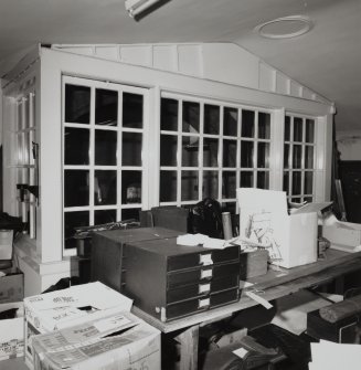 Campbeltown, Hall Street, Campbeltown Library and Museum, interior.
View of hall windows in South Room on First Floor.