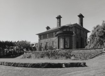 View from South East showing the main house and terraces
