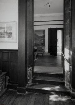 View of entrance hall  from the library passage.