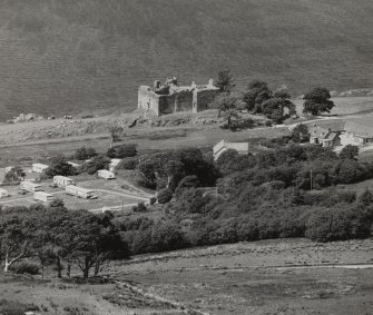 Castle Sween.
Distant view from South showing caravan site.