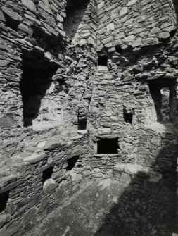 Castle Sween, interior.
View of oven and aumbries in kitchen tower.