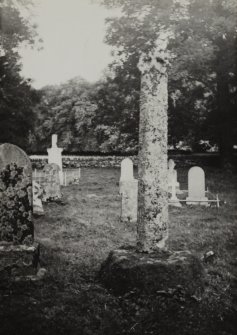 Castle Lachlan, Churchyard.
View of cross shaft from West.