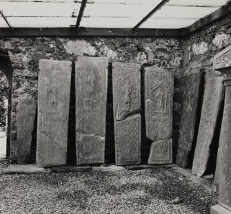 Craignish Old Parish Church.
Group of carved stones in stone shelter.