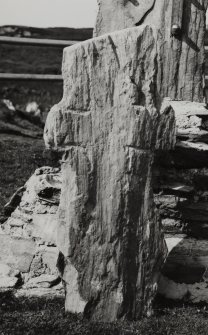 Colonsay, Balaruminmore, MacFie's Stone.
General view of EC cross-slab showing front.