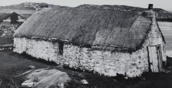 Coll, Sorisdale, Cottages.
General view of thatched cottage from South-West.