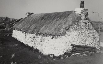 Coll, Sorisdale, Cottages.
General view of thatched cottage from South-West.