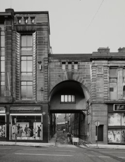 Sauchiehall Street, Watt Brothers
View from East South East of archway to Sauchiehall Lane