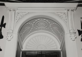 Inverarary Castle, interior.
Detail of the doorway to the saloon in the armoury hall.