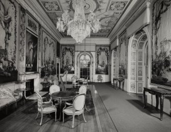 Inveraray Castle, interior.
View of the Tapestry drawing room from South-East.