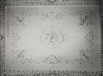Inveraray Castle, Interior.
General view of the private drawing room ceiling.