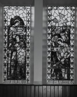 View of  1914-1918 War Memorial stained glass window originally in Crosshill Victoria Church.