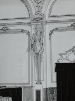Interior.  Auditorium, detail of plaster figure