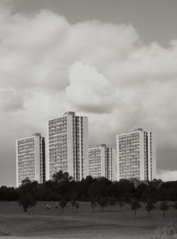 Glasgow, Sandyhills Estate.
General view of tower blocks from South.