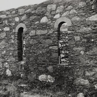 Arched windows of chapel.