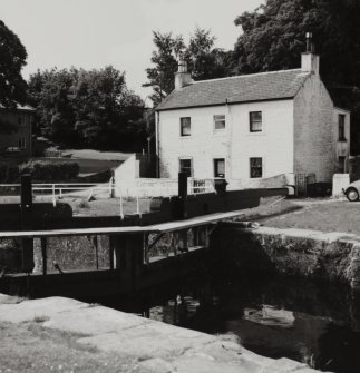 Ardrishaig, Crinan Canal, Lock 3.
View from North East of house and lock gates.