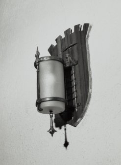 Dunoon, Castle House, interior.
Detail of shield light in Members' Room, ground floor, from South-West.