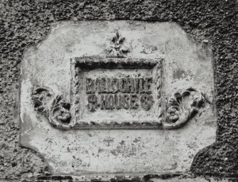 Dunoon, Kirk Street, Ballochyle House.
Detail of name plaque dated 1890.