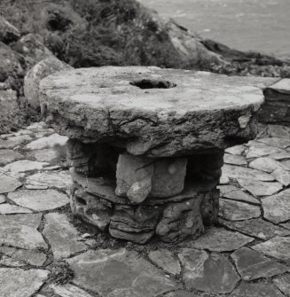 Dunderave Castle
Detail of millstone in garden