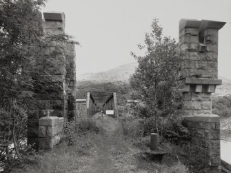 Creagan Viaduct.
View from South of deck level approaching bridge.