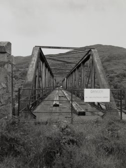 Creagan Viaduct.
View from North at deck level showing North end of riveted steel truss.