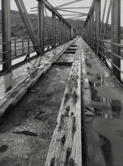 Creagan Viaduct.
View from North showing wooden track base and steel deck of North truss.