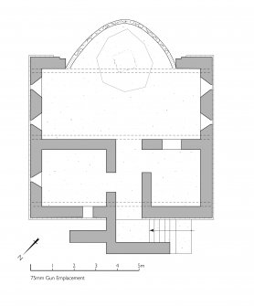 Plan of 75mm gun emplacement