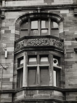 View of fourth floor bay window from N.
