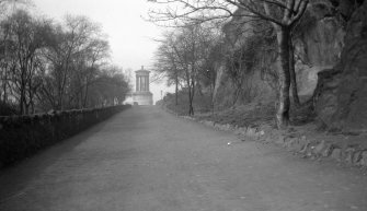 View along path towards Dugald Stewart Monument