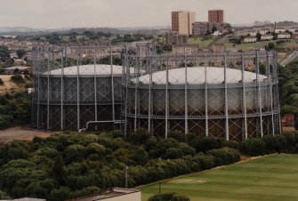 Glasgow, Temple Gasworks, Public Services/Gas Supply/Gasworks; Gas Holders.
General elevated view from South-West.