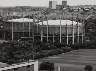 Glasgow, Temple Gasworks, Public Services/Gas Supply/Gasworks; Gas Holders.
General elevated view from South-West.