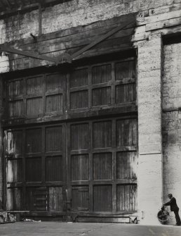 Glasgow, 13-23 Tradeston Street, Randolph & Elder Engine Works, interior.
View of North door of West wall from inside.