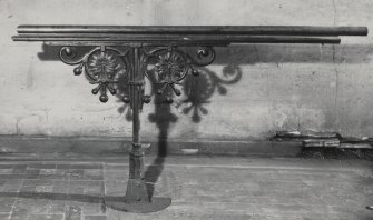 Interior.
View of cast iron balustrade fragment.