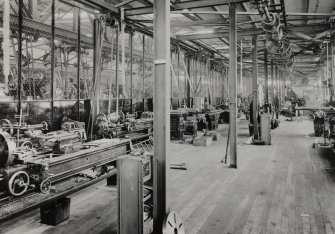 Glasgow, 739 South Street, North British Engine Works.
General view from the South Bay 'A', upper floor. Main Workshop.