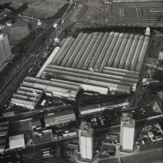 Glasgow, Springburn, St Rollox Locomotive Works.
General aerial view.
