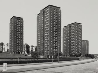 Glasgow, Scotstoun House Flats.
General view from North-East.