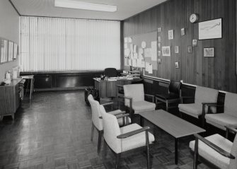 Interior. Ground floor Office block View of headteachers room from S